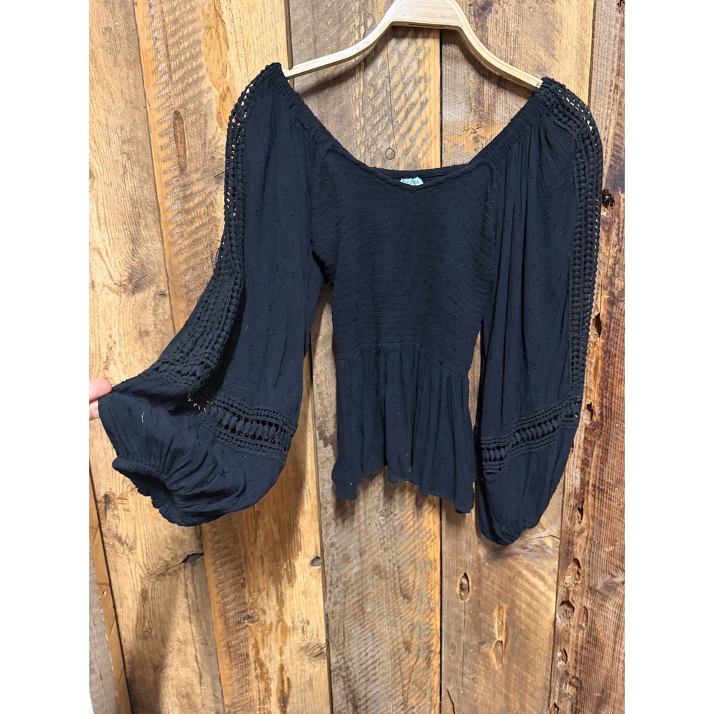Nostalgia Womens M Fairy Grunge Whimsygoth Blouse Dark Romantic Boho Bell Sleeve